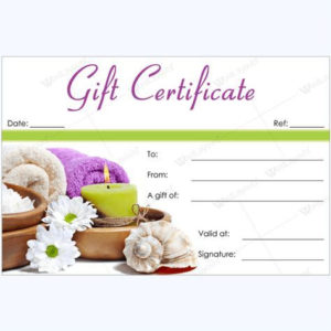 Spa Gift Certificate Templates #Spa #Gift #Certificate In Best Massage Gift Certificate Template Free Printable