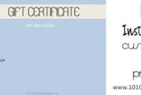 Spa Gift Certificates Within Massage Gift Certificate Template Free Download