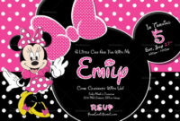Special Minnie Mouse Birthday Invitation Template With Minnie Mouse Card Templates