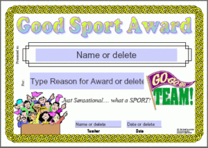Sports Award Certificate Template | Certificates For Intended For Sports Day Certificate Templates Free