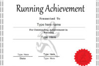 Sports Certificate Achievement In Running For Professional Running Certificates Templates Free