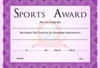 Sports Certificate Template | Certificate Templates Inside Sports Award Certificate Template Word