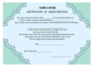 Star Naming Certificate Templates (15+ Free Official Looking For Free Star Naming Certificate Template