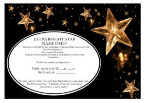 Star Naming Certificate Templates (15+ Free Official Looking With Regard To Star Naming Certificate Template