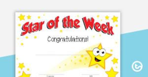 Star Of The Week Certificate Inside Best Star Of The Week Certificate Template