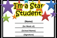 Star Of The Week Certificate Printable | Printable With Best Star Of The Week Certificate Template
