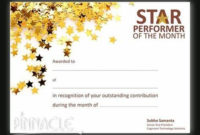 Star Performer Certificate Templates In 2020 | Certificate Intended For Free Star Performer Certificate Templates
