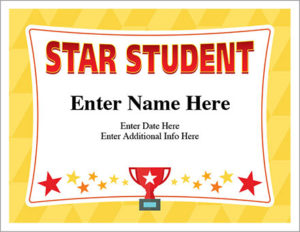 Star Student Certificate Free Award Certificates With Professional Free Student Certificate Templates