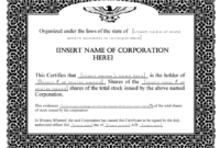 Stock Certificate Template Word (8) | Professional Templates In Free Stock Certificate Template Download