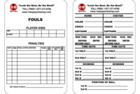 Stop Sports Reusable Football Game Card Stop Sports Within Within Football Referee Game Card Template