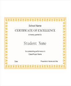 Student Award Templates 9+ Free Word, Excel, Pdf Documents In Free Student Certificate Templates
