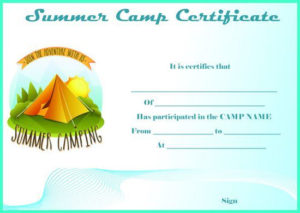 Summer Camp Certificate Templates: 15+ Templates To In 11+ Summer Camp Certificate Template