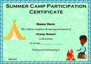 Summer Camp Certificate Templates: 15+ Templates To Inside 11+ Summer Camp Certificate Template