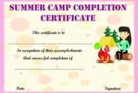 Summer Camp Certificate Templates: 15+ Templates To Pertaining To 11+ Summer Camp Certificate Template
