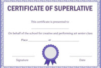 Superlative Certificate Template: 10 Certificate Designs To Within Quality Superlative Certificate Template