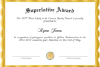 Superlative Templates Inside Superlative Certificate Template