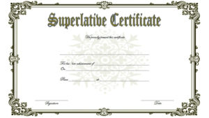 Superlatives Awards Template Hsdeca Within Superlative Certificate Template