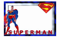 Superman Birthday Invitation Template Free Beautiful Regarding Free Superman Birthday Card Template