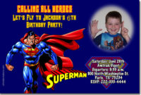 Superman Birthday Invitations, Super Hero Birthday Regarding Superman Birthday Card Template