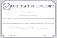 Supplier Certificate Of Conformance Templates | Printable Pertaining To Printable Certificate Of Conformance Template Free