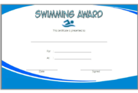 Swimming Award Certificate Free Printable 4 In 2020 Throughout Free Swimming Award Certificate Template