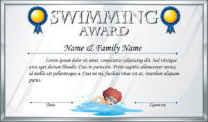 Swimming Award Certificate Template Stock Illustrations – 18 Inside Free Swimming Award Certificate Template