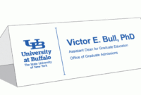 Table Tent Cards Identity And Brand University At Buffalo Throughout 11+ Name Tent Card Template Word