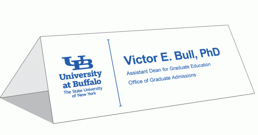 Table Tent Cards Identity And Brand University At Buffalo Throughout 11+ Name Tent Card Template Word