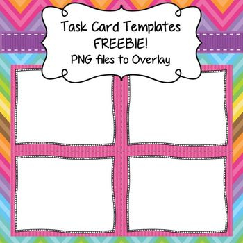 Task Card Templates Freebie Frames/Borders To Overlay I Throughout Quality Task Card Template