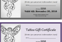 Tattoo Gift Certificate Template For Ms Word | Document Hub Throughout Tattoo Gift Certificate Template