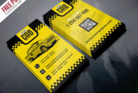Taxi Cab Service Business Card Template Psd | Psdfreebies In Transport Business Cards Templates Free