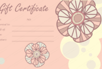 Tea Pink Flowers Gift Certificate Template With 11+ Pink Gift Certificate Template
