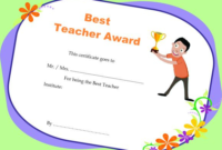 Teacher Of The Month Certificate Templates : 11+ Word Award Intended For Teacher Of The Month Certificate Template