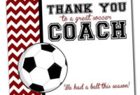 Team Thank You Card For Soccer Coach Instant Download Within Soccer Thank You Card Template