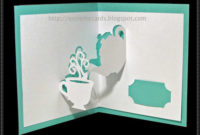 Teapot And Cup Pop Up Card Free Paper Craft Template Download With Templates For Pop Up Cards Free