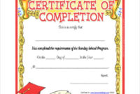 Template Sunday School Certificate Template 5 Free Word Pertaining To Best Free School Certificate Templates