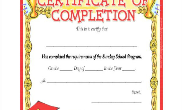 Template Sunday School Certificate Template 5 Free Word With Printable School Certificate Templates Free