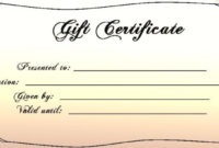 Templates For Gift Certificates Free Downloads Intended For Throughout Custom Gift Certificate Template