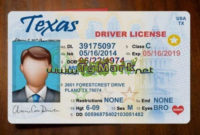 Texas Drivers License Template Photoshop In Texas Id Card Template