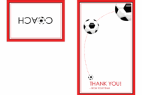 Thank You Card For Soccer Coach (Quarter Fold) Templates For Soccer Thank You Card Template