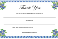 Thank You Certificate Template Free Template Downloads Throughout Thanks Certificate Template