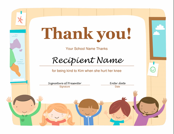 Thank You Certificate With Thanks Certificate Template