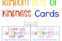 The Best Random Acts Of Kindness Printable Cards Free Pertaining To Random Acts Of Kindness Cards Templates