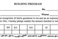The Hubbard Press Standard Pledge Cards Throughout Building Fund Pledge Card Template