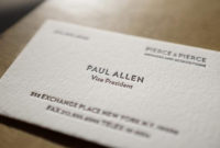 The Improved Paul Allen – Custom Letterpress Printed Calling Cards 100Ct For Quality Paul Allen Business Card Template