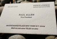The Improved Paul Allen – Custom Letterpress Printed Calling Cards 100Ct Intended For Paul Allen Business Card Template