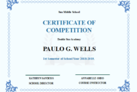 The School Competition Certificate Template Features Light Intended For Professional Certificate Templates For School