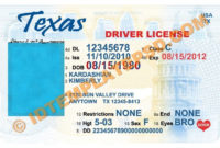 This Is Texas (Usa State) Drivers License Psd (Photoshop Inside Texas Id Card Template