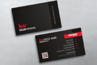 This Simple And Dark Keller Williams Business Card Offers A Within Keller Williams Business Card Templates