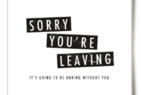 Thortful | An Awesome Leaving Card From Zoe Brennan In Professional Sorry You Re Leaving Card Template